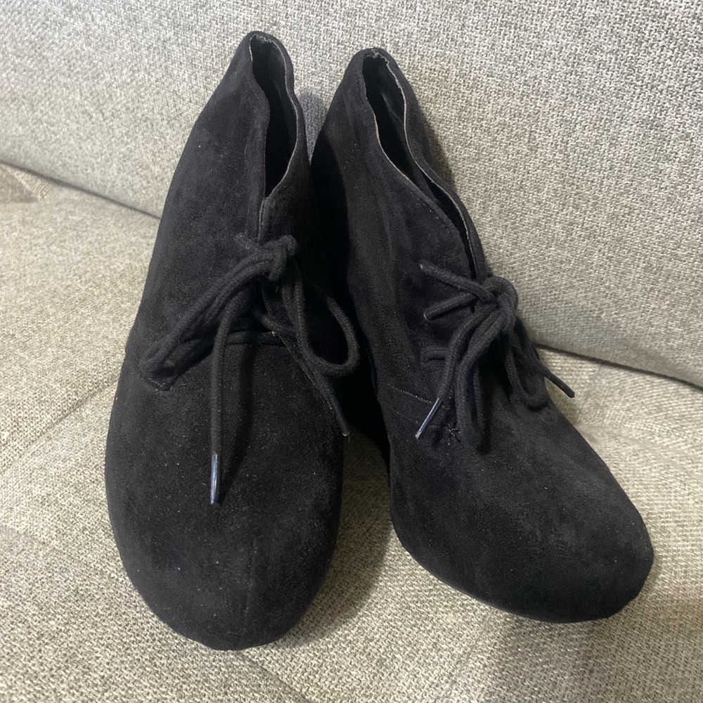 Black Suede Ankle Boots- Rue21